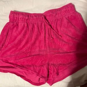 Terry Cloth pink shorts